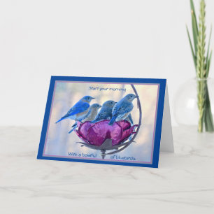Fijne Vogeldag! Kaart: Bowlful of bluebird Card Kaart