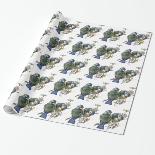 Fijne  vogels cadeaupapier (Uitgerold)