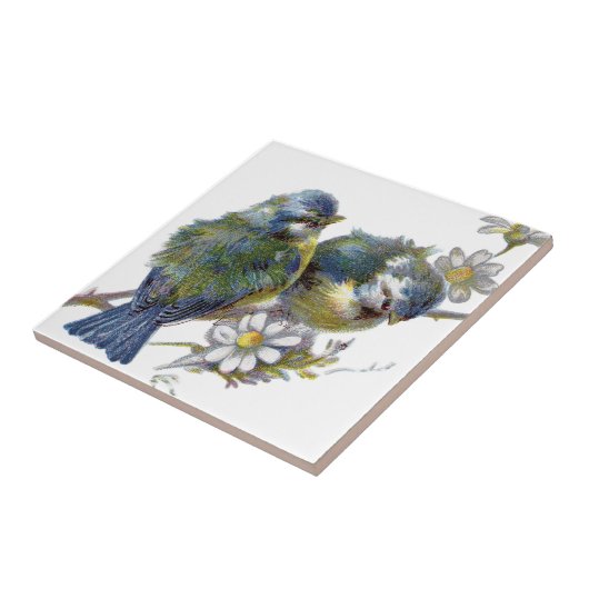 Fijne  vogels tegeltje (Zijkant)