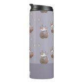 Fijne vossen op grijs thermosbeker (Geroteerd rechts)