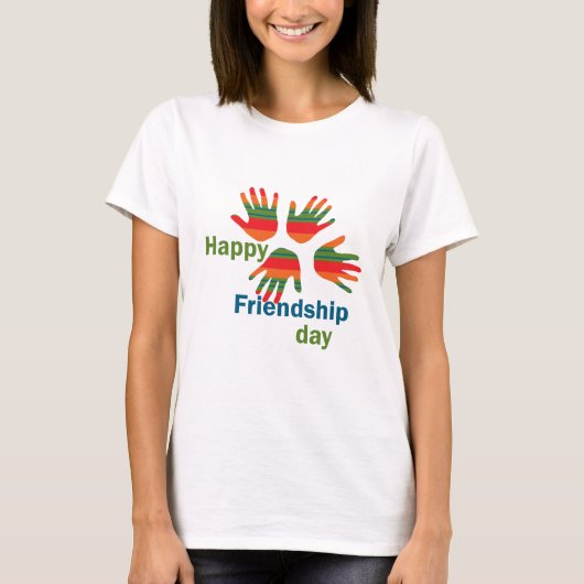 Fijne vriendschapsdag t-shirt (Voorkant)