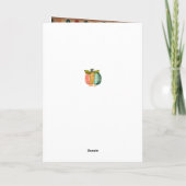 Fijne vrijdag! | Pompoen en zonnebloemen Bedankkaart (Achterkant)