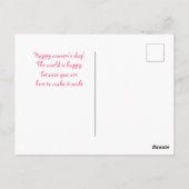 Fijne vrouwendag! 8 maart Internationale feestdag Briefkaart (Achterkant)