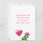 Fijne vrouwendag! 8 maart Internationale feestdag Feestdagenkaart (Achterkant)