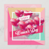 Fijne vrouwendag! 8 maart Internationale feestdag Kaart (Voorkant / Achterkant)