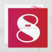 Fijne vrouwendag! 8 maart Internationale feestdag Kaart (Voorkant / Achterkant)