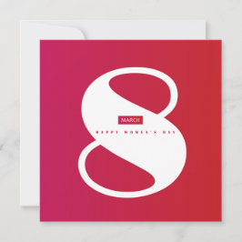 Fijne vrouwendag! 8 maart Internationale feestdag Kaart