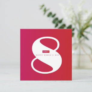 Fijne vrouwendag! 8 maart Internationale feestdag Kaart