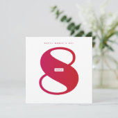 Fijne vrouwendag! 8 maart Internationale feestdag Kaart (Staand voorkant)