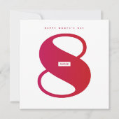 Fijne vrouwendag! 8 maart Internationale feestdag Kaart (Voorkant)