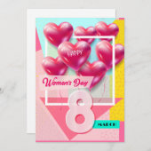 Fijne vrouwendag! 8 maart Internationale feestdag Kaart (Voorkant / Achterkant)