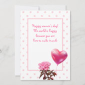 Fijne vrouwendag! 8 maart Internationale feestdag Kaart (Achterkant)