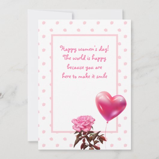 Fijne vrouwendag! 8 maart Internationale feestdag Kaart (Achterkant)