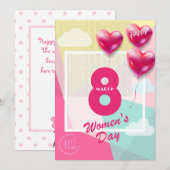 Fijne vrouwendag! 8 maart Internationale feestdag Kaart (Voorkant / Achterkant)