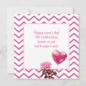 Fijne vrouwendag! 8 maart Internationale feestdag Kaart (Achterkant)