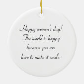 Fijne vrouwendag! 8 maart Internationale feestdag Keramisch Ornament (Achterkant)
