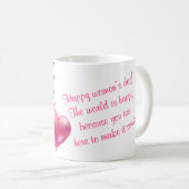 Fijne vrouwendag! 8 maart Internationale feestdag Koffiemok (Voorkant rechts)