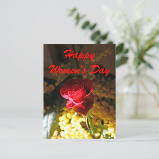 Fijne Vrouwendag Briefkaart (Staand voorkant)