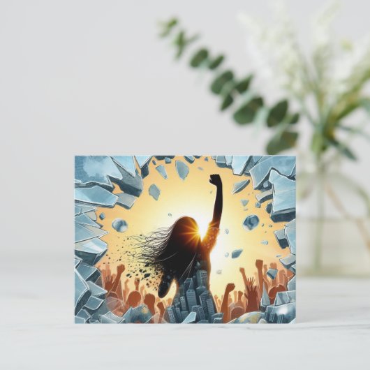 Fijne Vrouwendag Briefkaart (Staand voorkant)