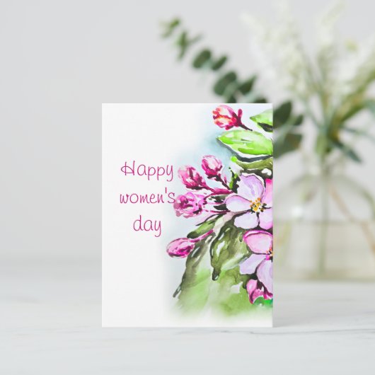 Fijne vrouwendag briefkaart (Staand voorkant)