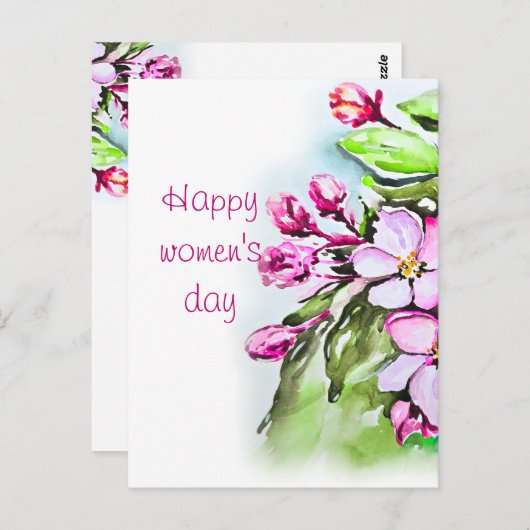 Fijne vrouwendag briefkaart (Voorkant / Achterkant)