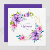 Fijne Vrouwendag Feestdagenkaart (Voorkant / Achterkant)