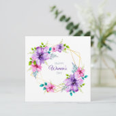 Fijne Vrouwendag Feestdagenkaart (Staand voorkant)