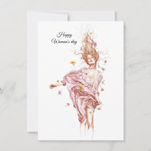 Fijne vrouwendag feestdagenkaart (Voorkant)