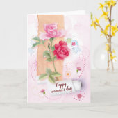 Fijne vrouwendag kaart (Gele Bloem)