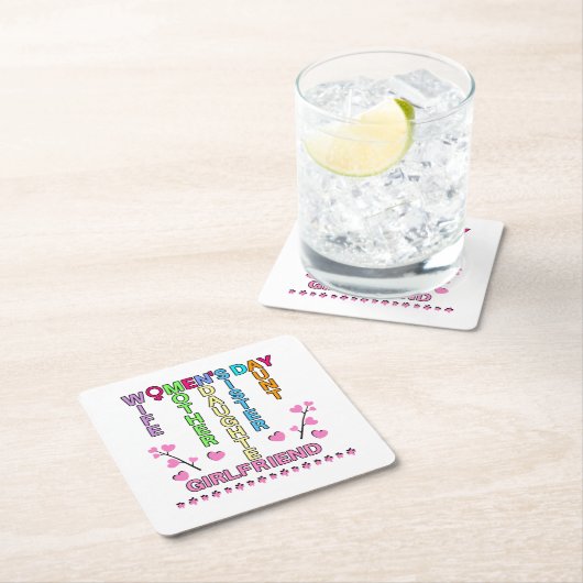 Fijne Vrouwendag Kartonnen Onderzetters (Insitu)