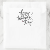 Fijne Vrouwendag Rechthoekige Sticker (Tas)