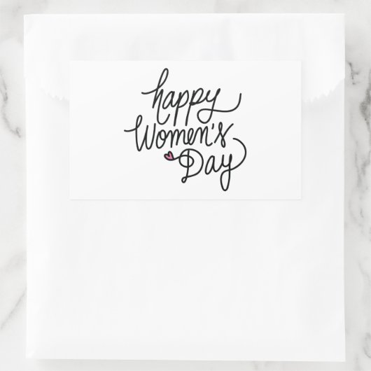 Fijne Vrouwendag Rechthoekige Sticker (Tas)