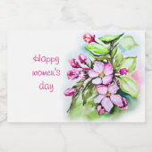 Fijne vrouwendag sparkling wijnetiket (Enkel label)