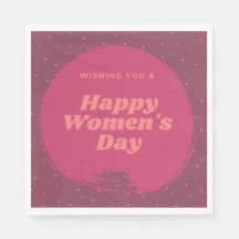 Fijne vrouwendag wenst rood