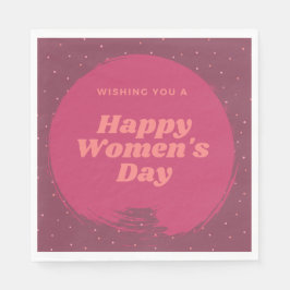 Fijne vrouwendag wenst rood servet