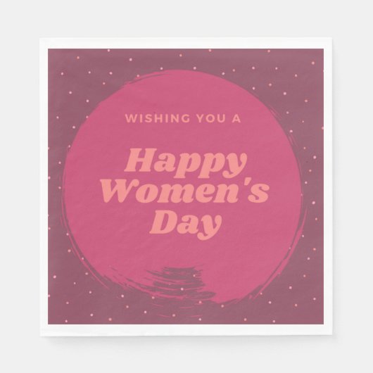 Fijne vrouwendag wenst rood servet (Voorkant)