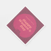 Fijne vrouwendag wenst rood servet (Hoek)