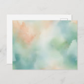 Fijne Waterverf achtergrond met pastelwas Briefkaart (Voorkant / Achterkant)