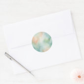 Fijne Waterverf achtergrond met pastelwas Ronde Sticker (Envelop)