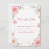 Fijne waterverf beer met een boog in rozen kaart (Achterkant)