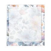 Fijne waterverf bloemenmotief in pastelkleur notitieblok (Voorkant)
