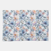 Fijne waterverf bloemenmotief in pastelkleur theedoek (Horizontaal)