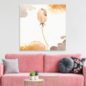 Fijne waterverf bloemillustratie canvas afdruk (Insitu (Woonkamer))