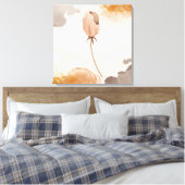 Fijne waterverf bloemillustratie canvas afdruk (Insitu (Slaapkamer))