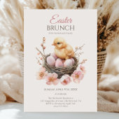 Fijne Waterverf Easter Nest Egg & Chick Brunch Kaart