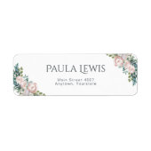 Fijne Waterverf Floral Bloom Etiket (Voorkant)