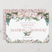 Fijne Waterverf Floral Bloom Kaart (Voorkant / Achterkant)