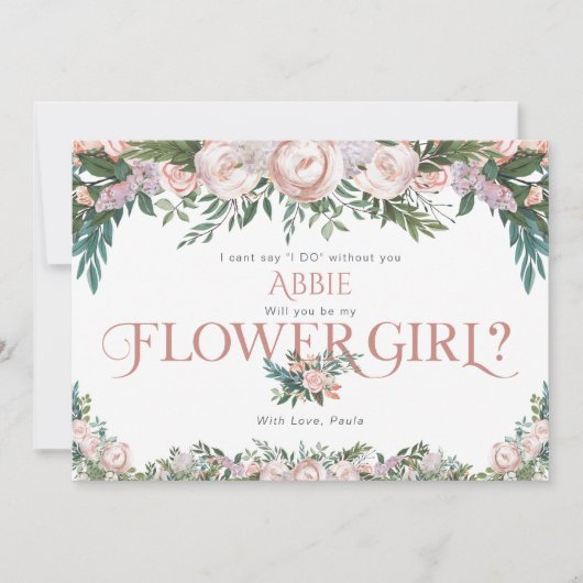 Fijne Waterverf Floral Bloom Kaart (Voorkant)