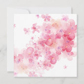 Fijne Waterverf Floral Blue Save The Date (Achterkant)