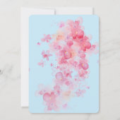 Fijne Waterverf Floral Blue Wedding Kaart (Achterkant)